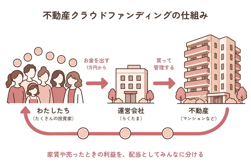 不動産クラウドファンディングの仕組み図